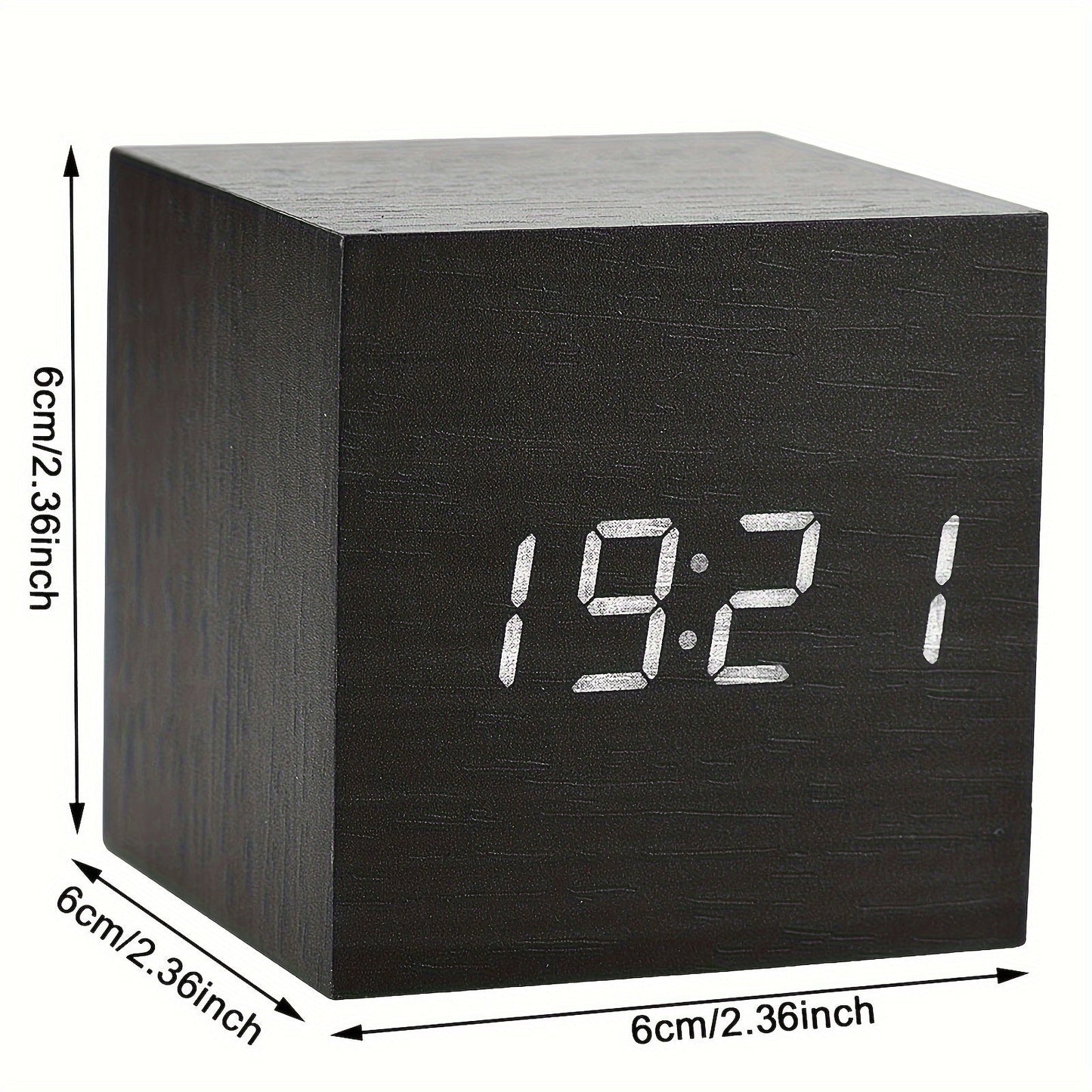 WoodTime Horloge – Réveil en Bois Élégant avec Affichage LED
