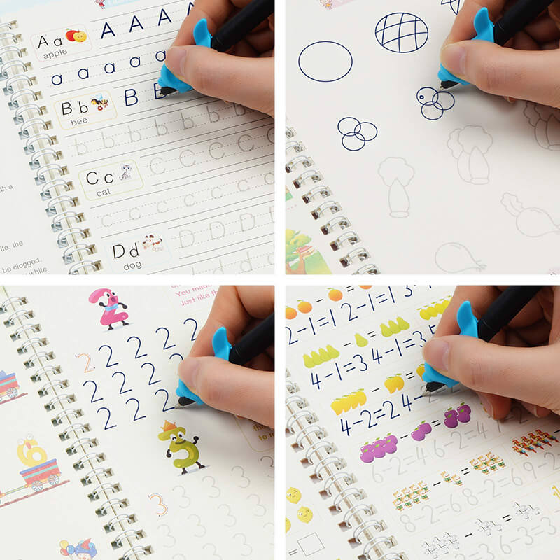 ScribbleJoy Livre - Cahier Educatif Réutilisable pour Enfants
