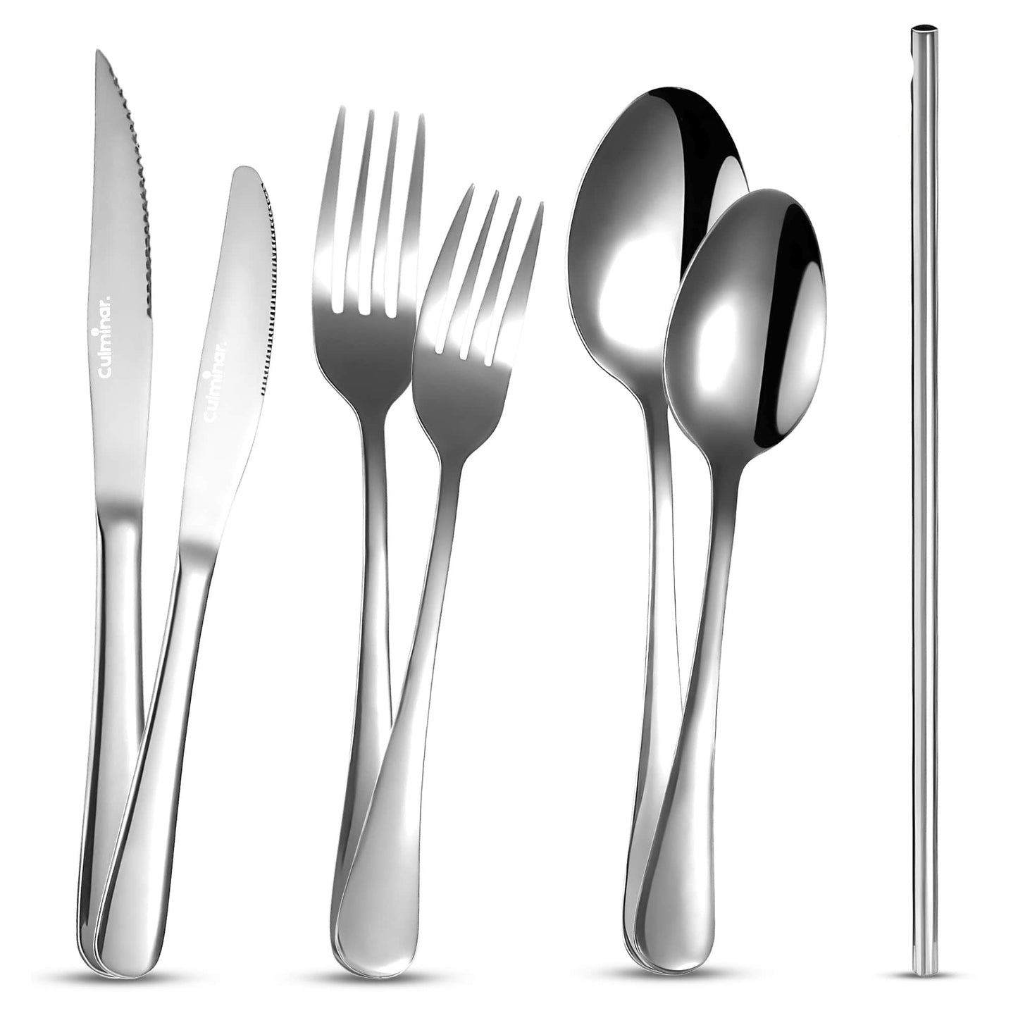 LuxeGlimmer - Service de table élégant pour 6 personnes
