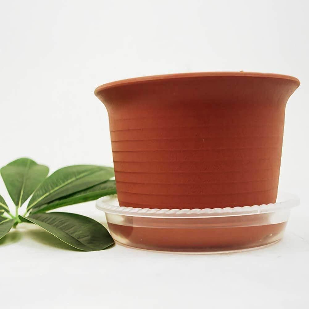 Floroux Ensemble de sous-verres transparents en plastique 10 pièces | Protection des plantes pour la maison et le jardin