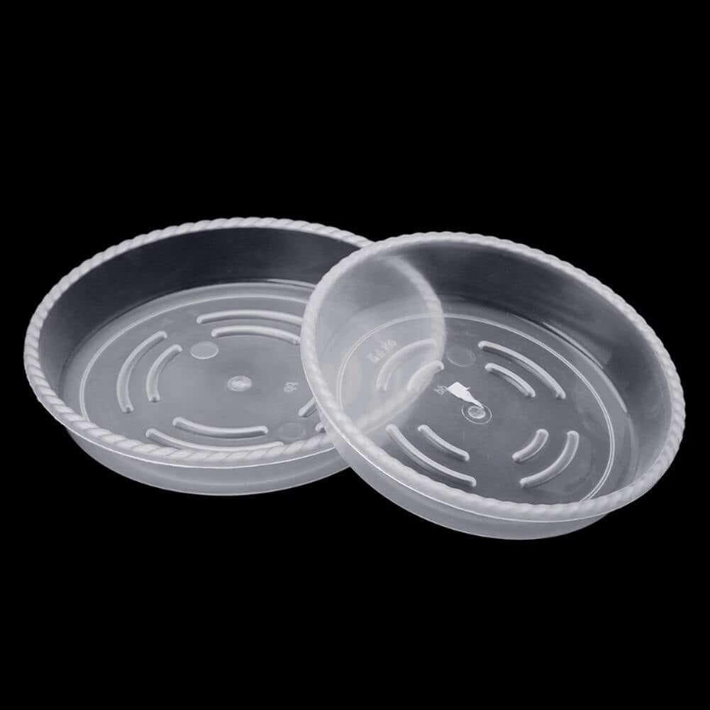 Floroux Ensemble de sous-verres transparents en plastique 10 pièces | Protection des plantes pour la maison et le jardin