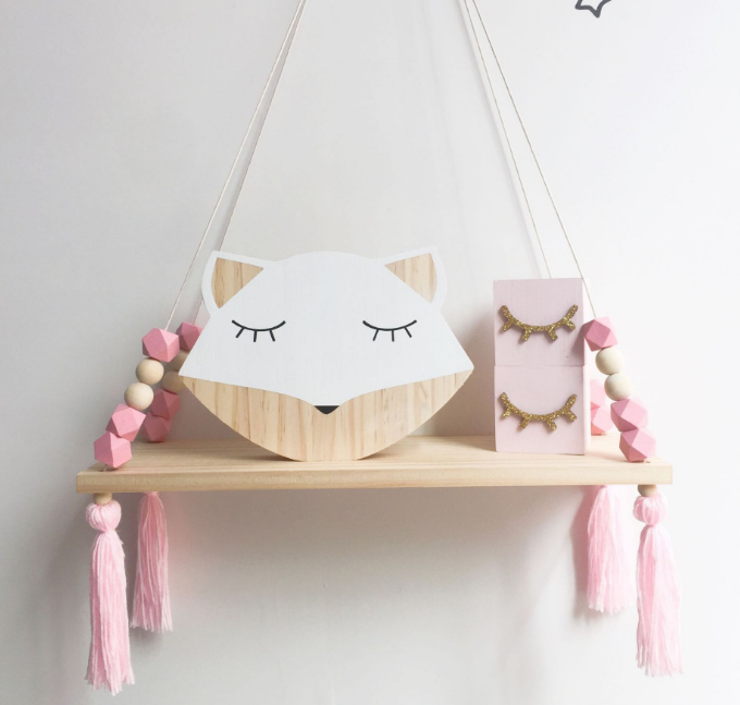 Étagère murale pour chambre d'enfants Floroux Beads Frange