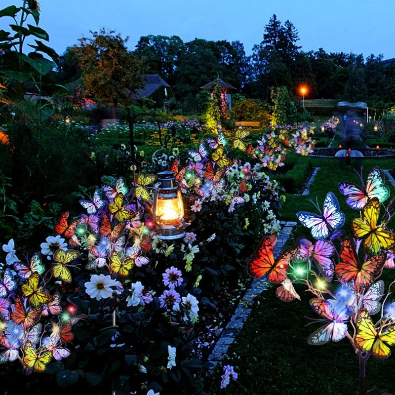 Floroux Packets Lumières de Papillon Solaires Extérieures