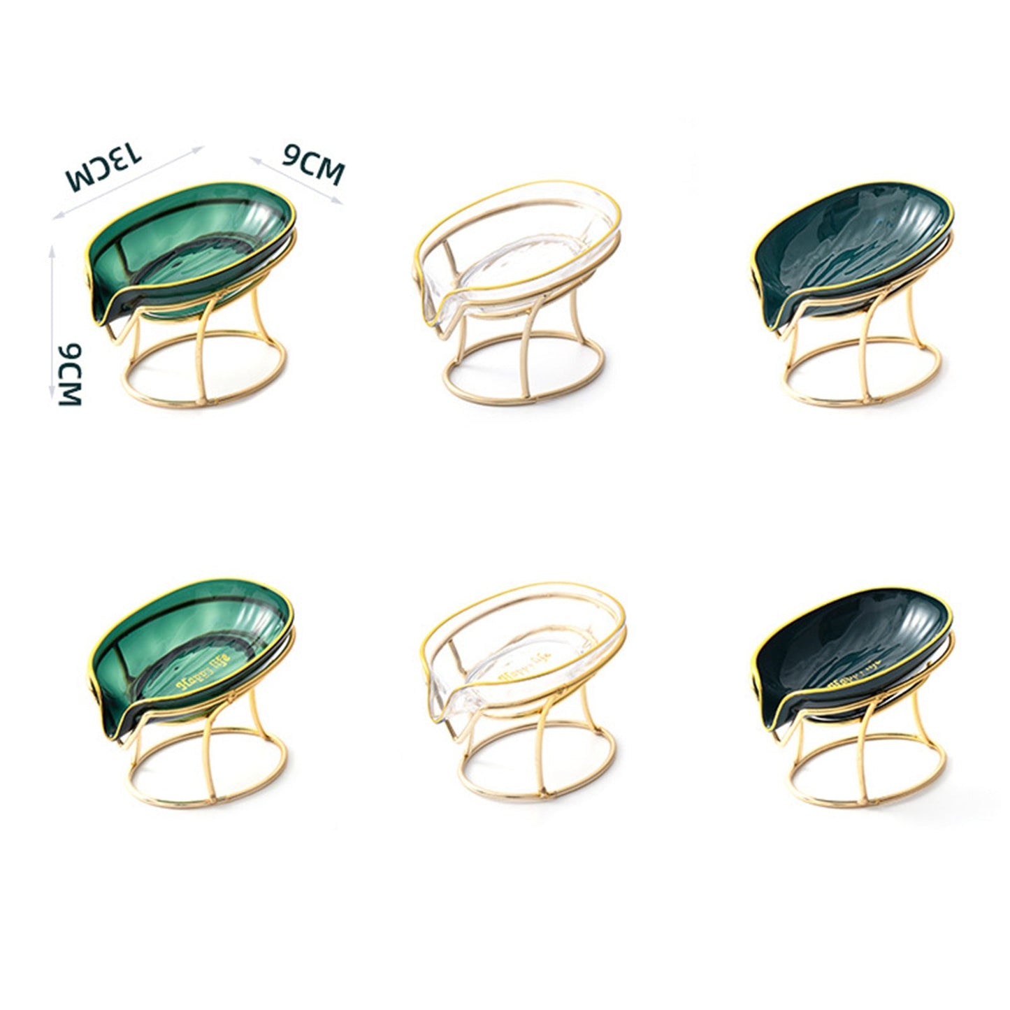 Support de savon élégant vert