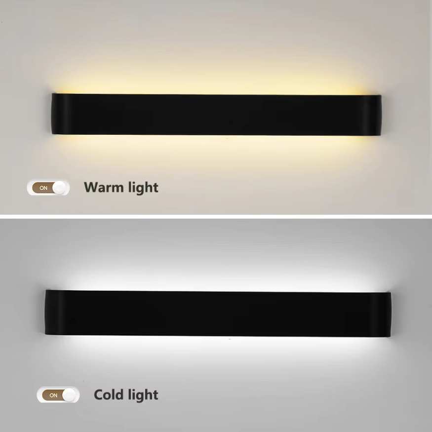 Applique murale LED nordique - Applique murale intérieure en aluminium brossé moderne