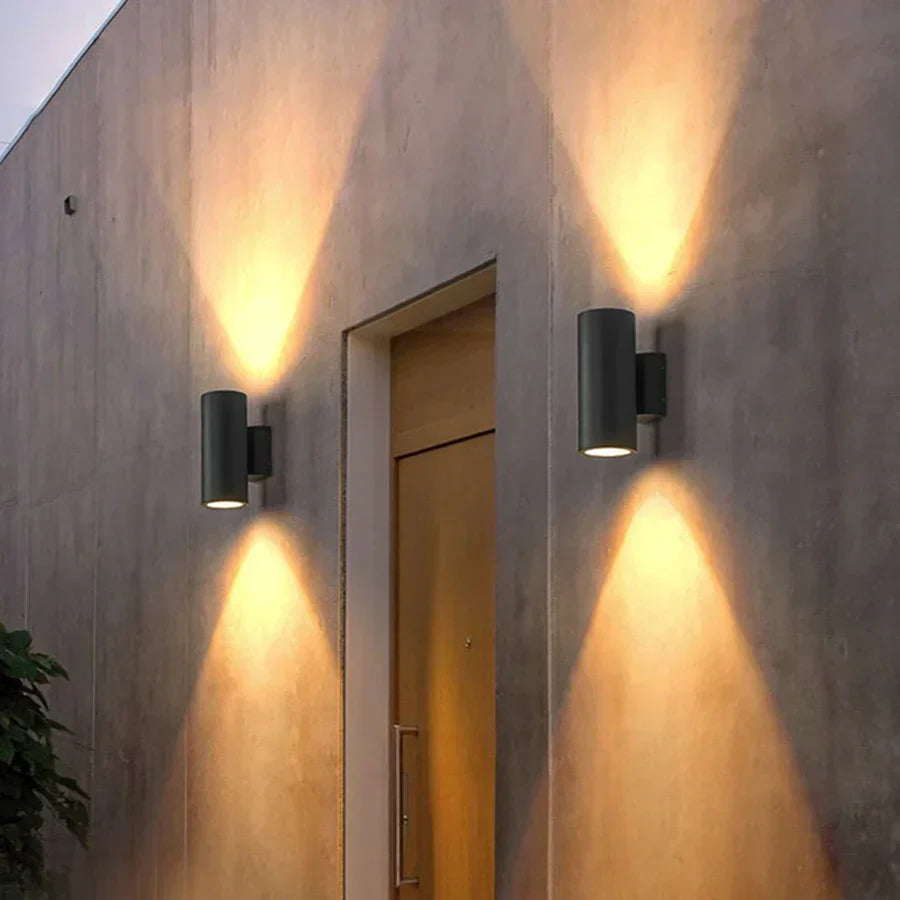 Floroux - Lampe murale extérieure en aluminium