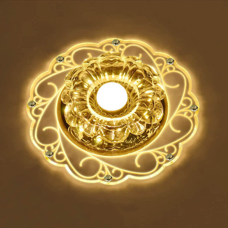 Floroux LED Plafonnier | Conception de Fleur Créative | Lampe de Plafond Ronde | Économe en Énergie & Moderne