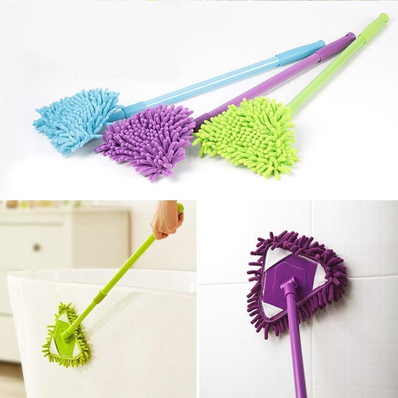 Mop de nettoyage triangulaire ajustable rotatif