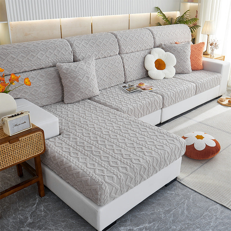 Housse de canapé sectionnel géométrique extensible Housse d'oreiller