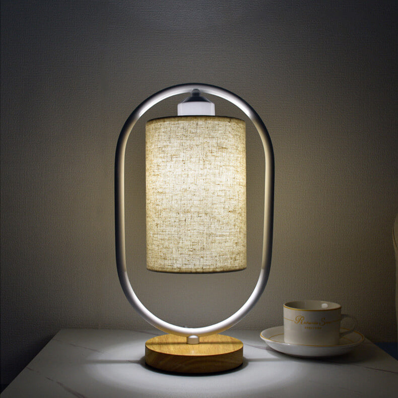 Floroux Lampe de Table Nordic | Dimmable | Abat-jour en Lin | Éclairage LED pour la Maison