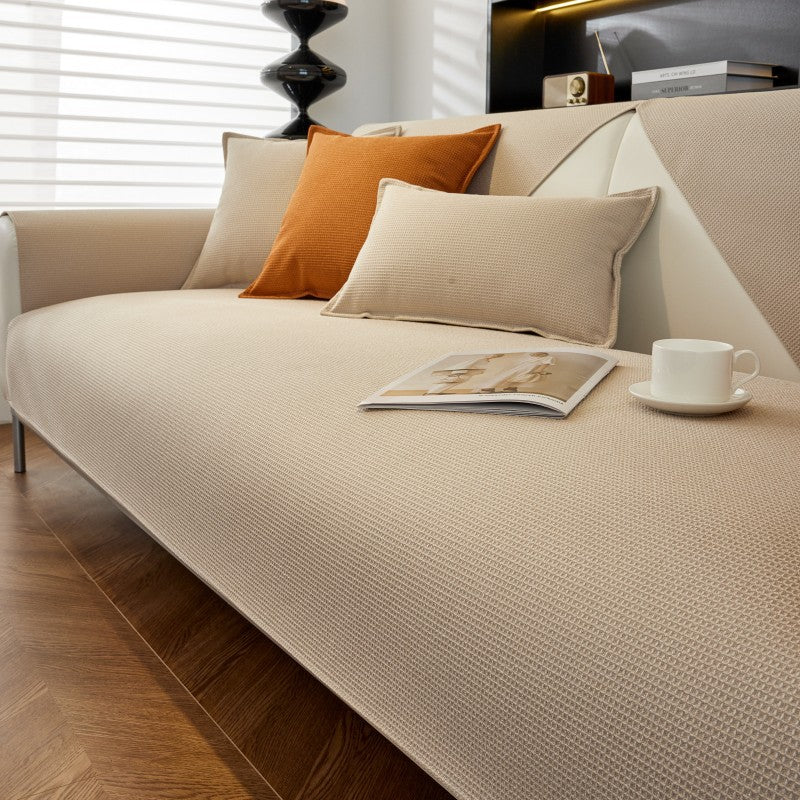 Tissu à motif gaufré Imperméable Housse de canapé/canapé antidérapante