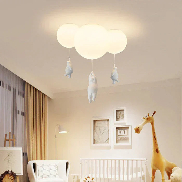 Lampe de plafond pour enfants avec ours et ballon - CloudBear