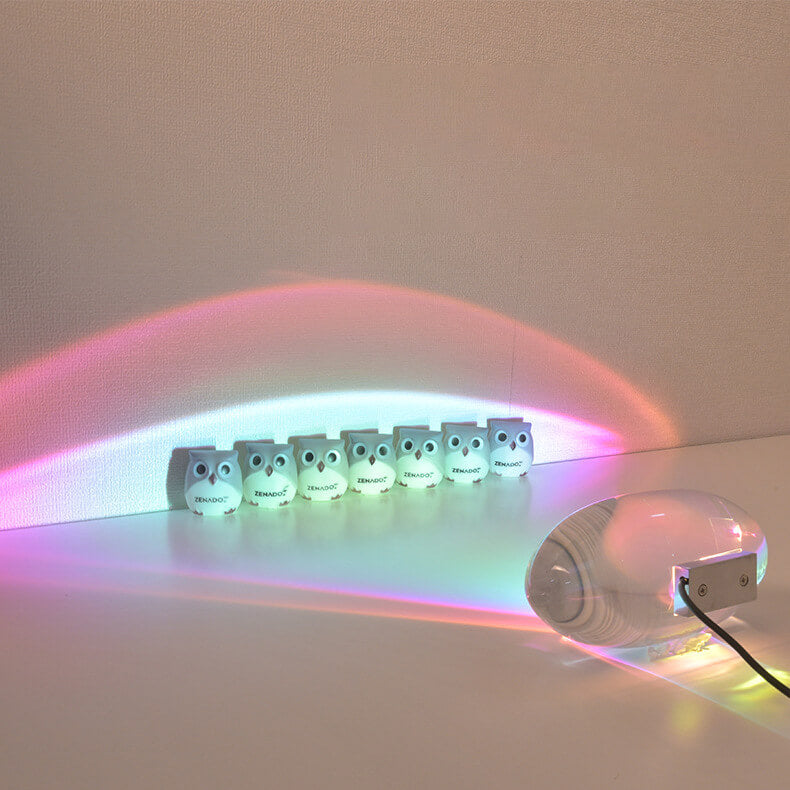 Floroux LED table lamp | Creative crystal projector | Angel eye design | Color changing + remote control