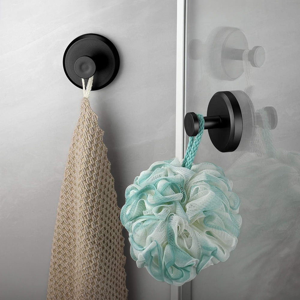 Crochets à ventouse – BathroomBuddy – Maintient fermement – Installation facile (2 pièces)