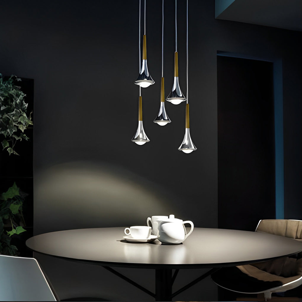 1-Lumière-Goutte-D'eau-Métal-LED-Nordique-Pendant-Luminaire- escalier