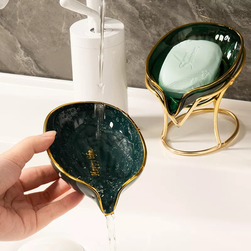 Support de savon élégant vert