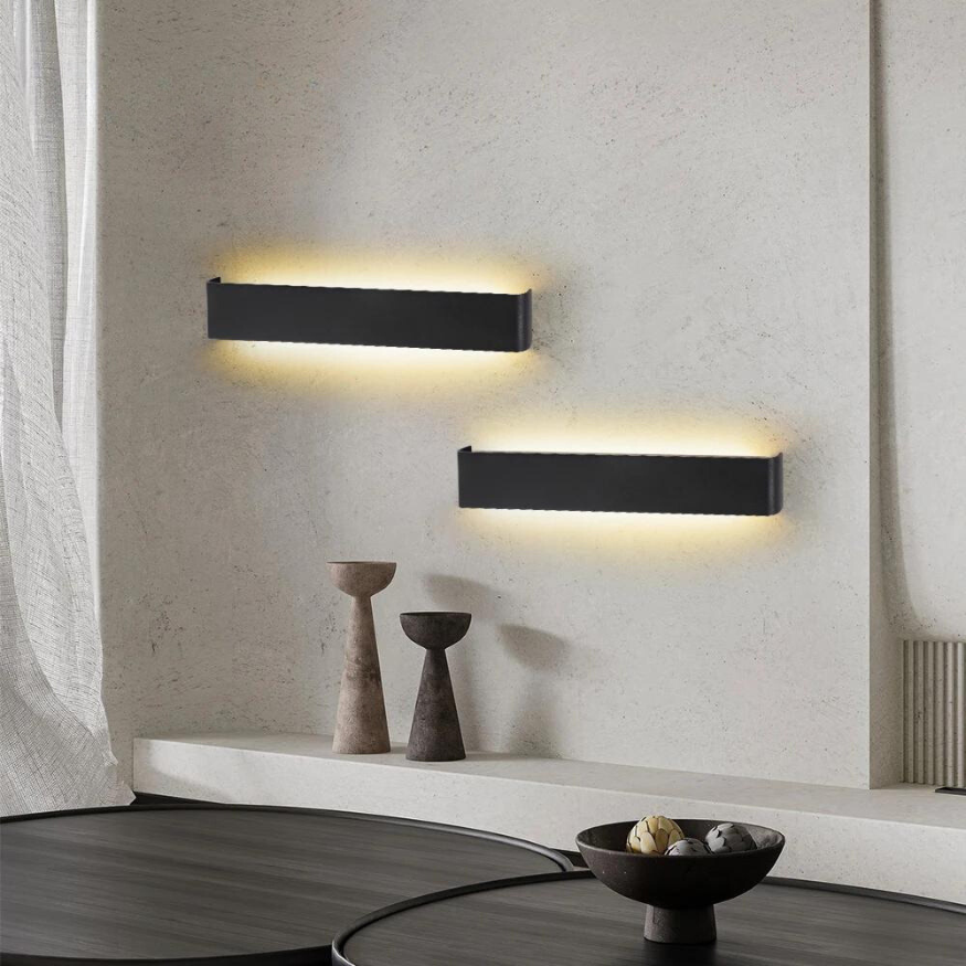Applique murale LED nordique - Applique murale intérieure en aluminium brossé moderne