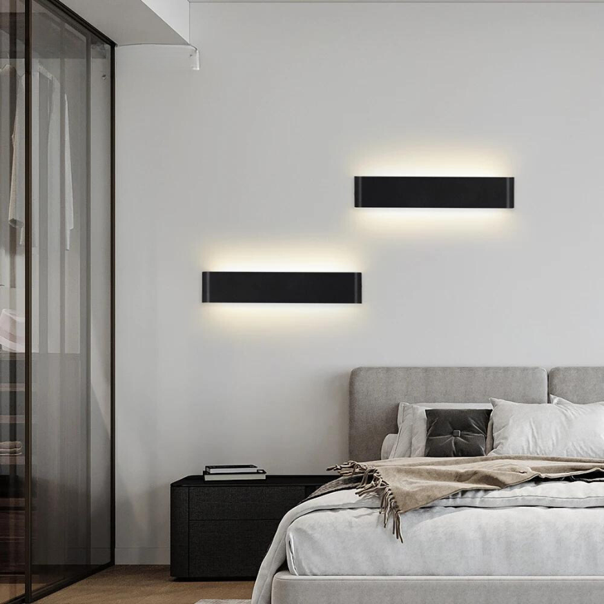 Applique murale LED nordique - Applique murale intérieure en aluminium brossé moderne