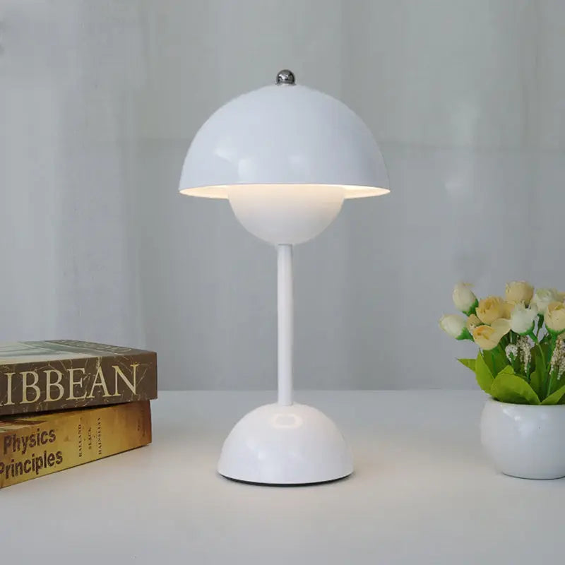LumiFleur - Lampe de Table Rechargeable en Pot de Fleurs avec Variateur Tactile