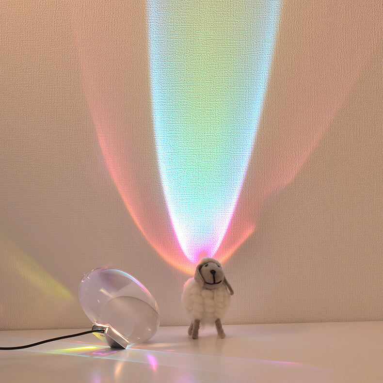 Floroux LED table lamp | Creative crystal projector | Angel eye design | Color changing + remote control