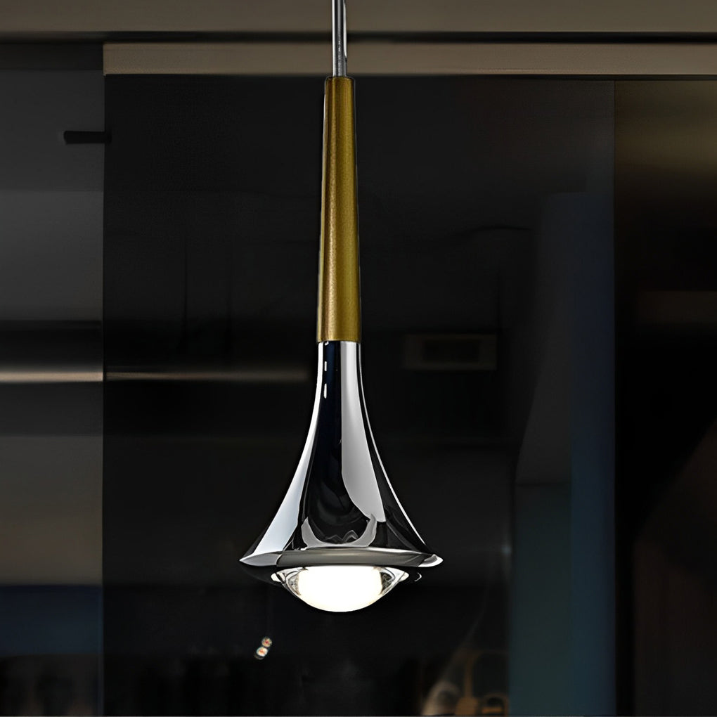 1-Lumière-Goutte-D'eau-Métal-LED-Nordique-Pendant-Luminaire- escalier