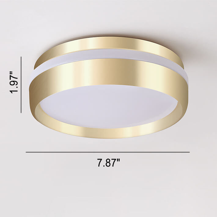 Floroux Nordic Round Luminaire LED Ceiling Light | Minimalist Design | Aluminum & Acrylic | Gold Finish