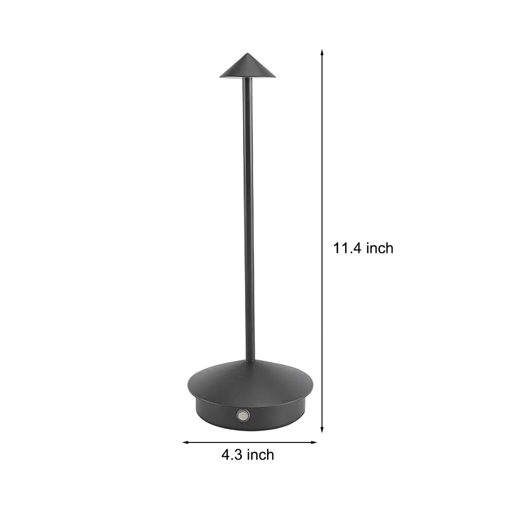 LumiGlow - Lampe de table à toucher USB en forme de champignon triangulaire avec dimmable à 3 niveaux