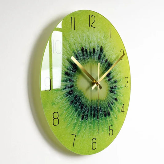 Floroux - Horloge murale en verre entraînée