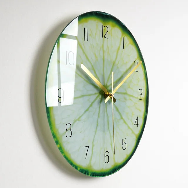 Floroux - Horloge murale en verre entraînée