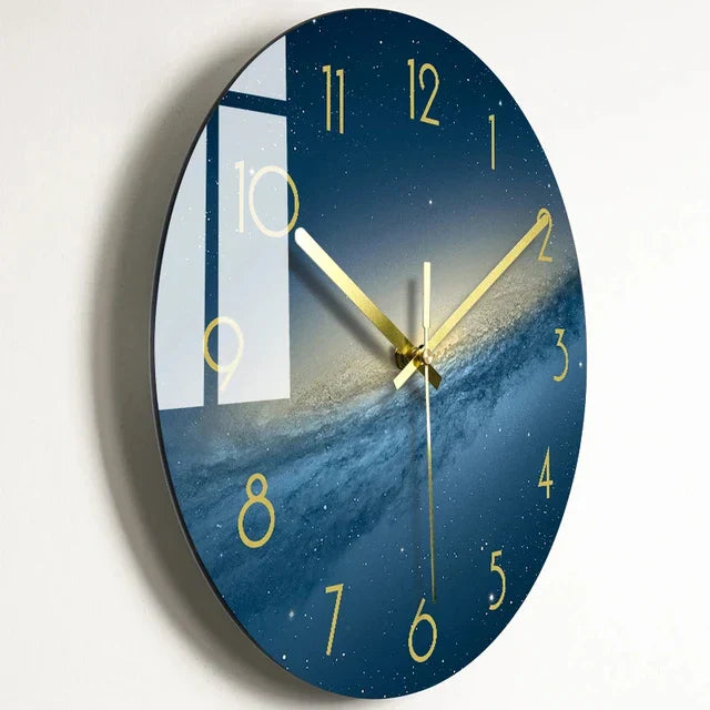 Floroux - Horloge murale en verre entraînée