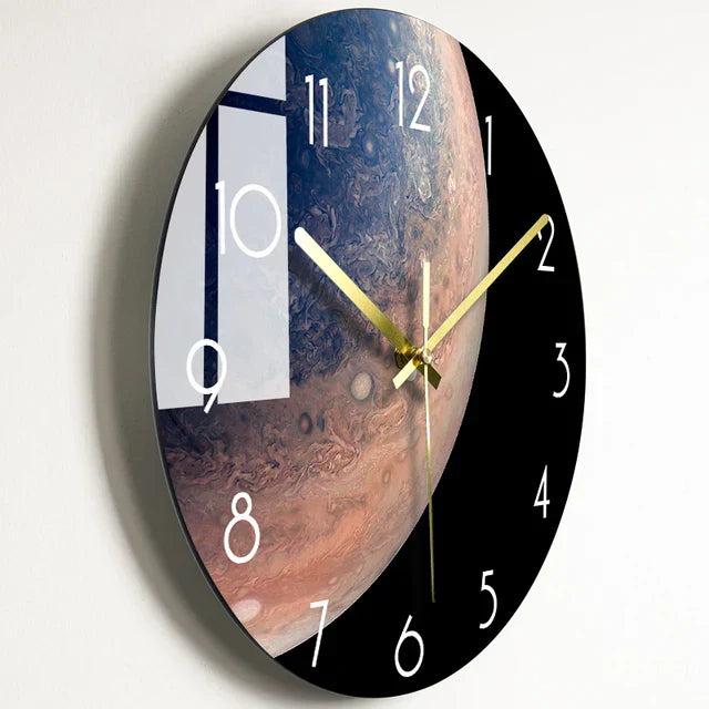 Floroux - Horloge murale en verre entraînée
