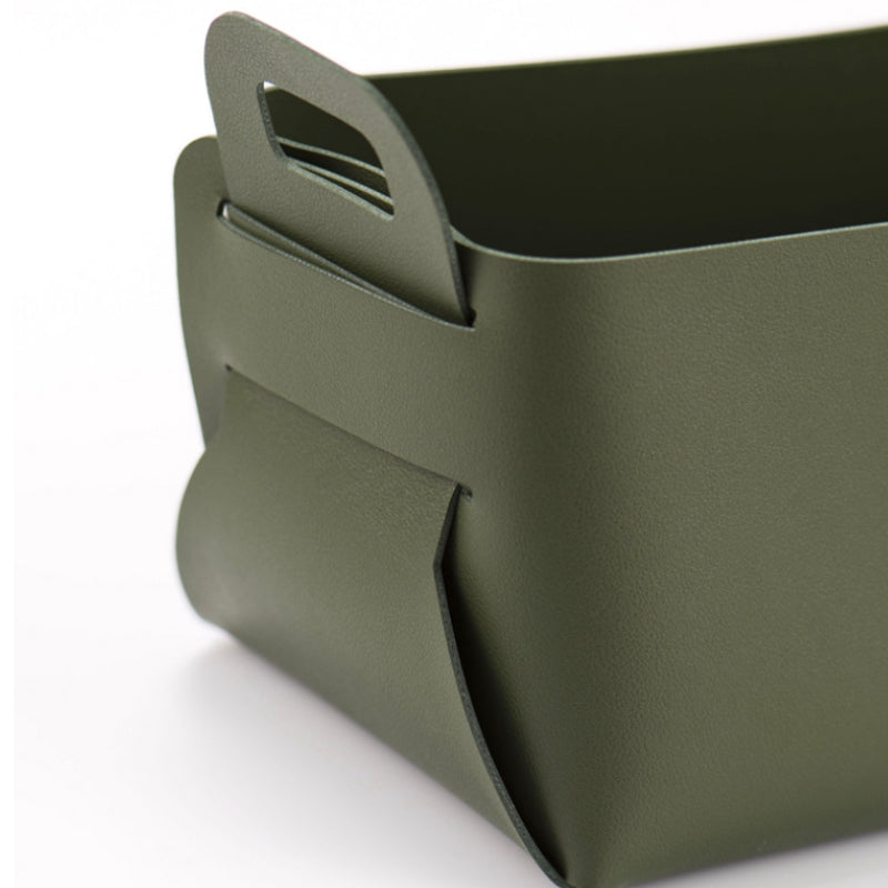 Bacs de rangement en simili cuir