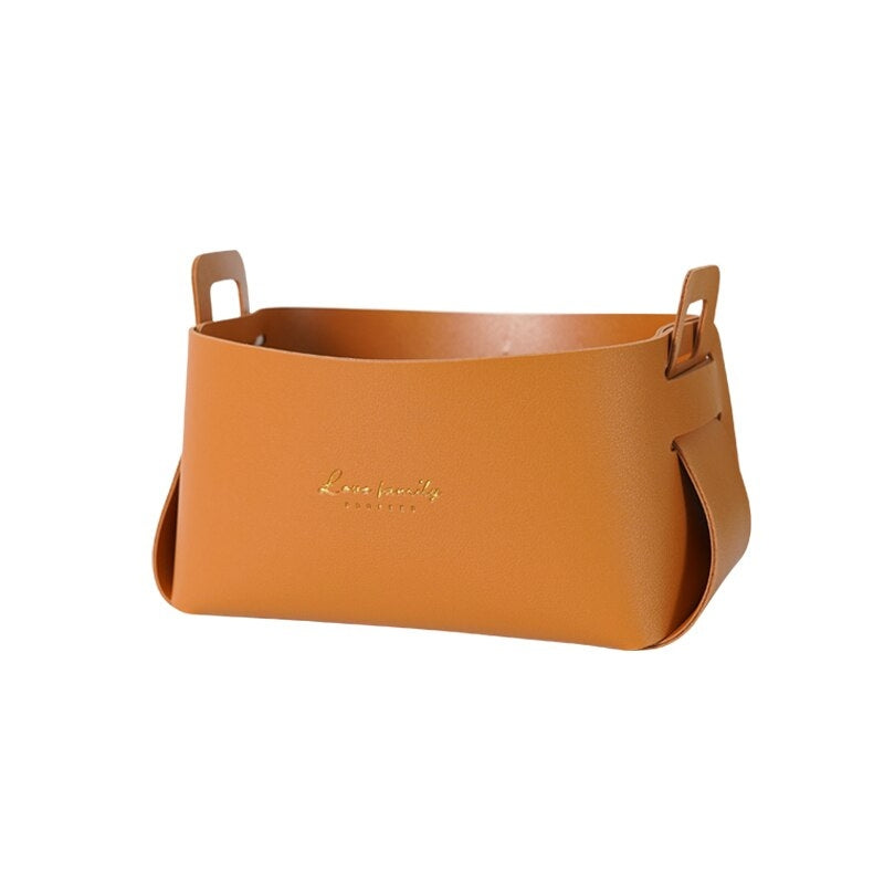 Bacs de rangement en simili cuir