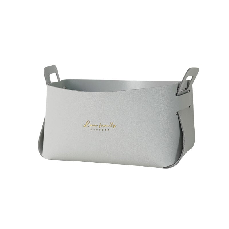 Bacs de rangement en simili cuir
