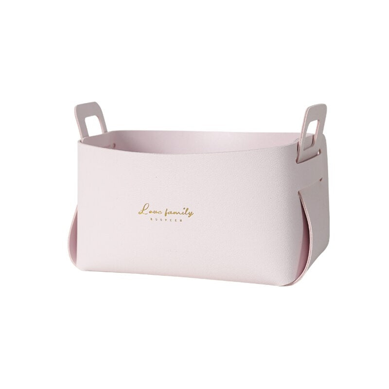 Bacs de rangement en simili cuir