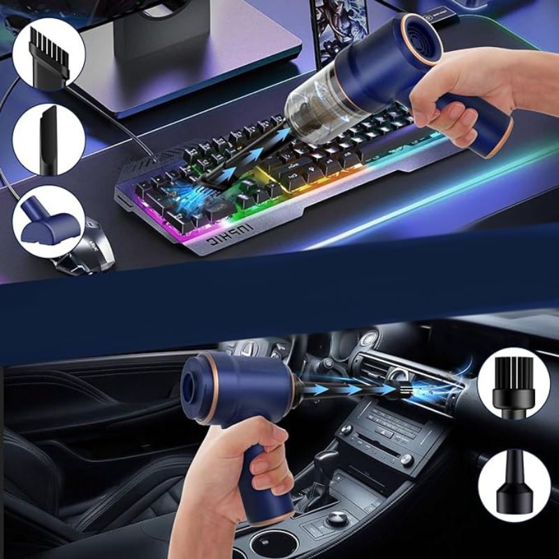 TurboClean | Aspirateur de voiture sans fil puissant 2-en-1