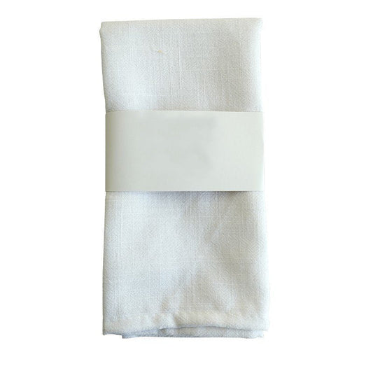 Serviettes en coton-lin simples et minimalistes - Ensemble de 4