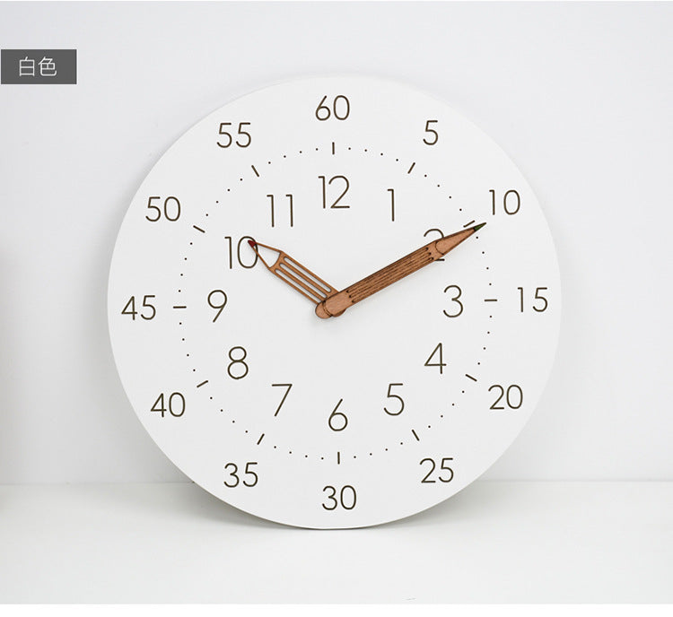 Horloge murale pour enfants analogique et silencieuse