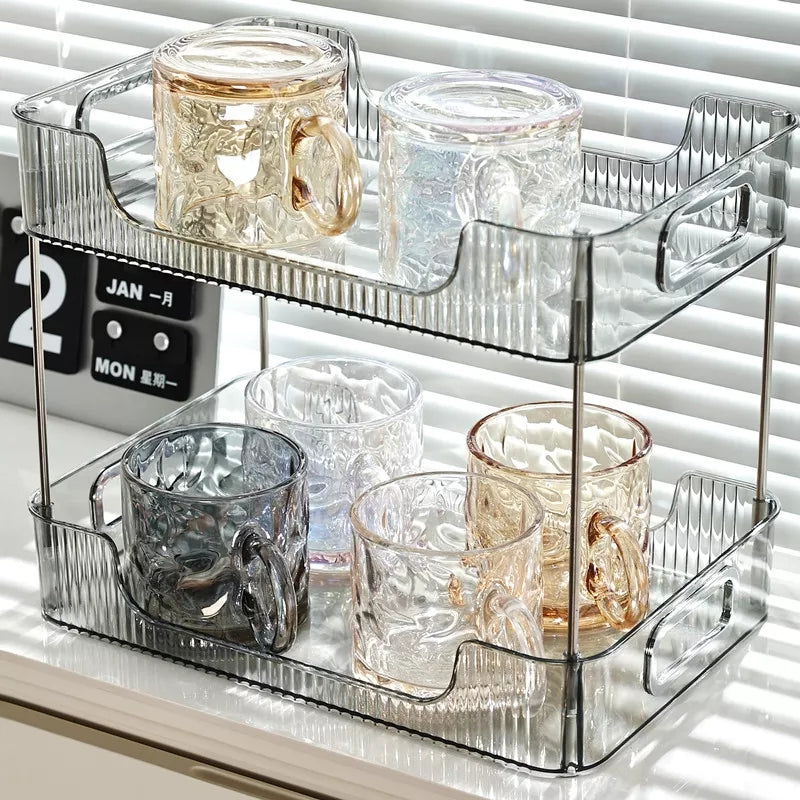 Organisateur décoratif à 2 niveaux multifonctionnel