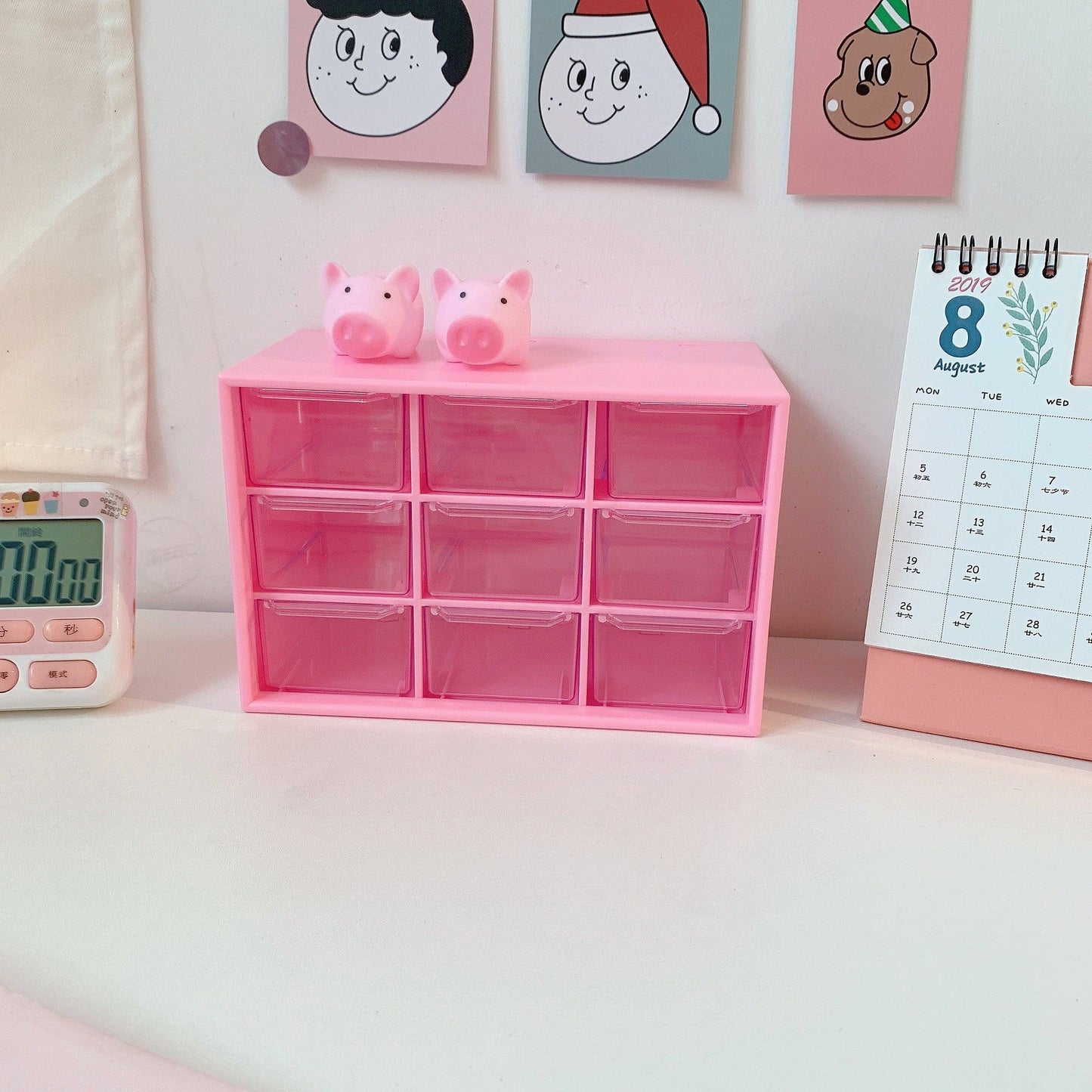 Tiroir anti-poussière Floroux Grid pour rangement de bureau