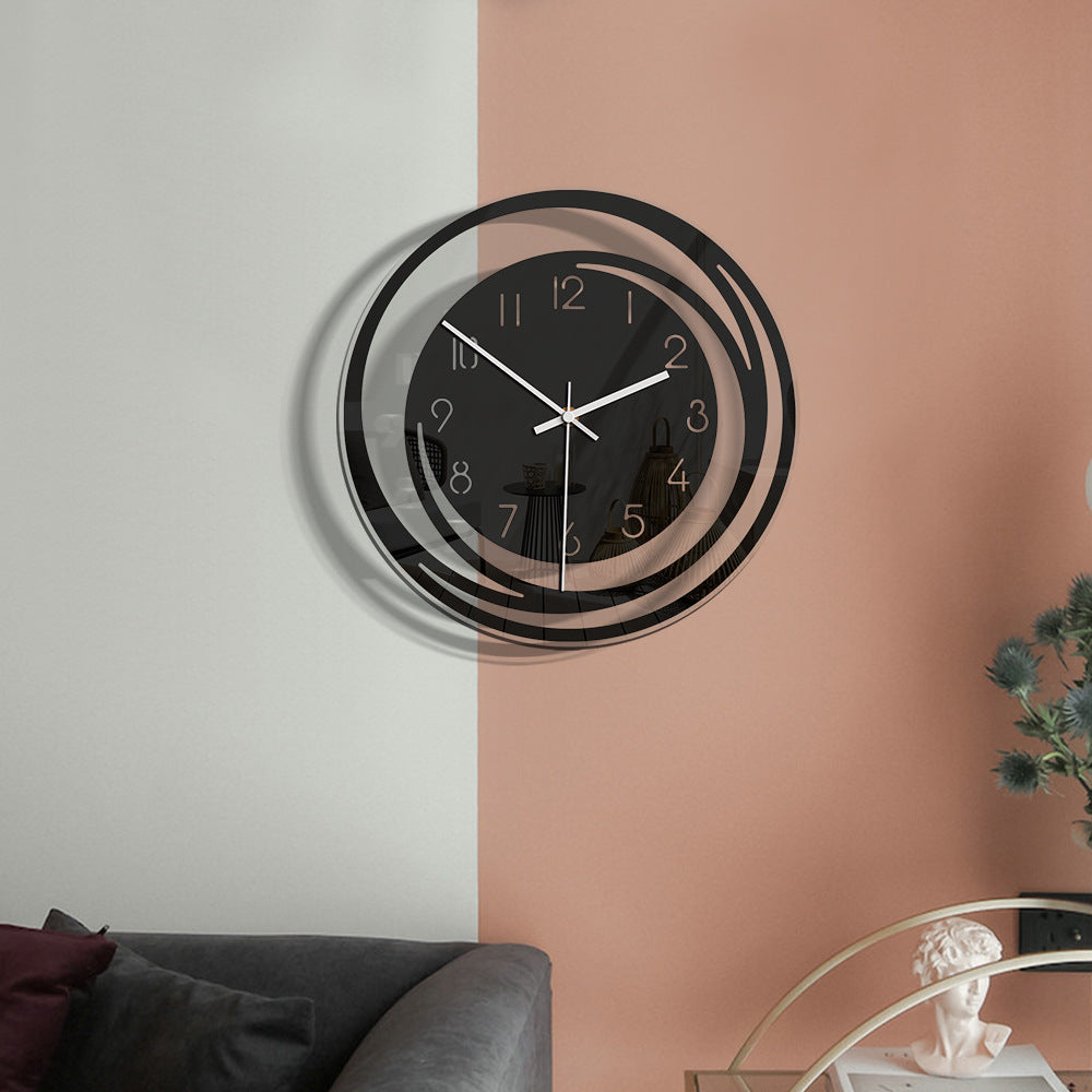 Horloge mural silencieux élégant en acrylique – Moderne et stylé