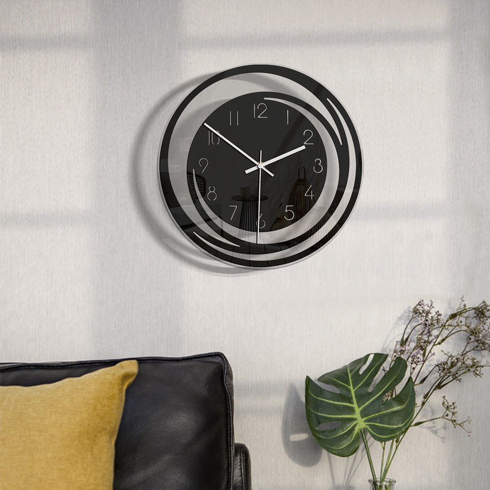 Horloge mural silencieux élégant en acrylique – Moderne et stylé