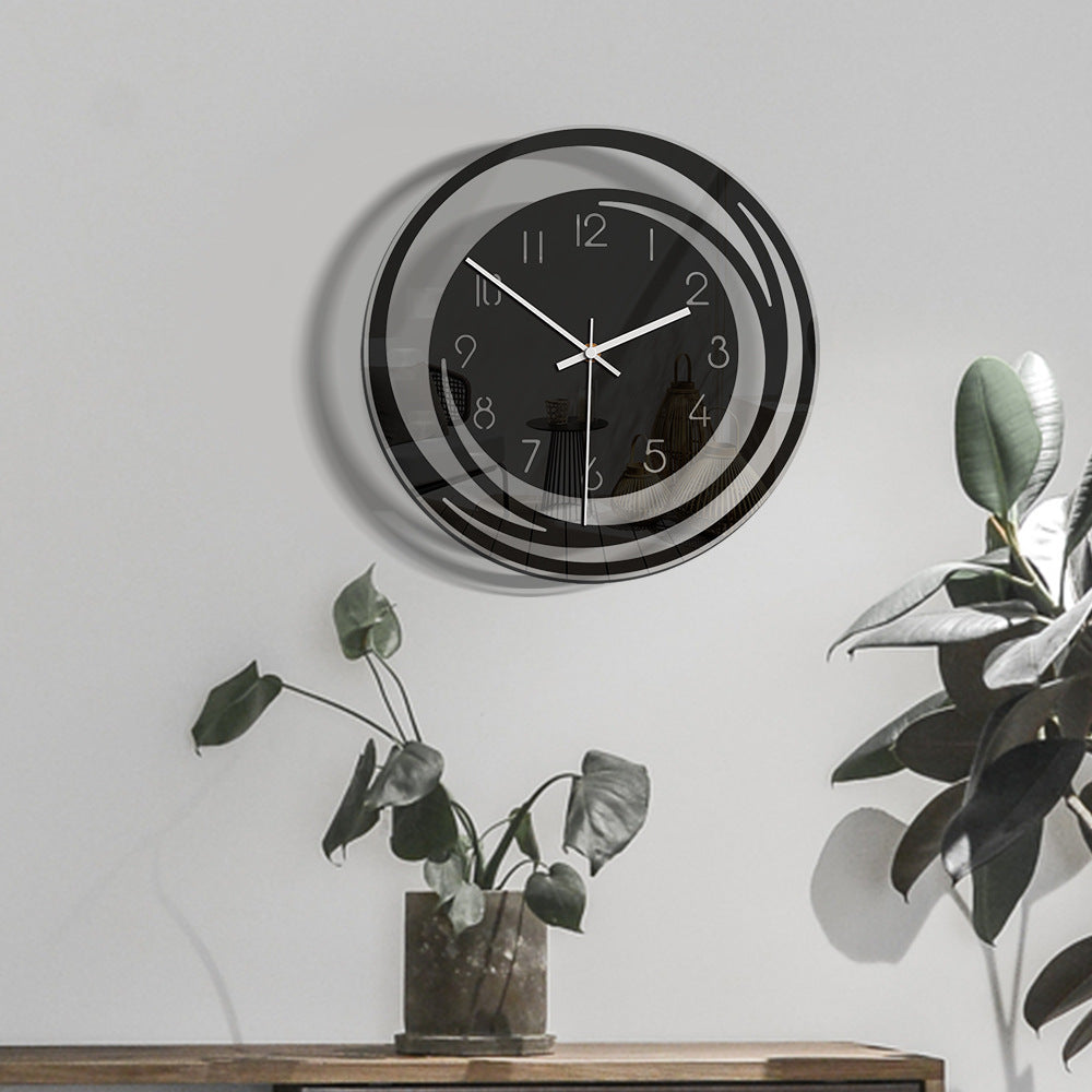 Horloge mural silencieux élégant en acrylique – Moderne et stylé