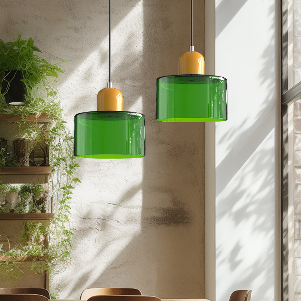 Floroux Glass Suspension | Creative Bauhaus Design | Colorful Accents | Atmospheric Lighting for Dining Room & Living Room