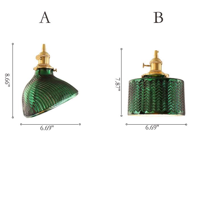 Floroux Chandelier Vintage Nordic | Brass & Green Glass | Pendant Lamp 1/2/3 Lights | Elegant Design