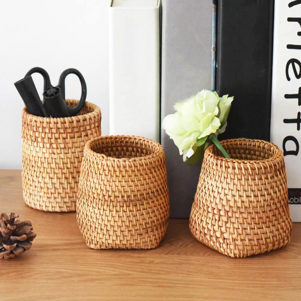 Handwoven storage basket Floroux | Rattan basket for the home | Decorative and functional storage