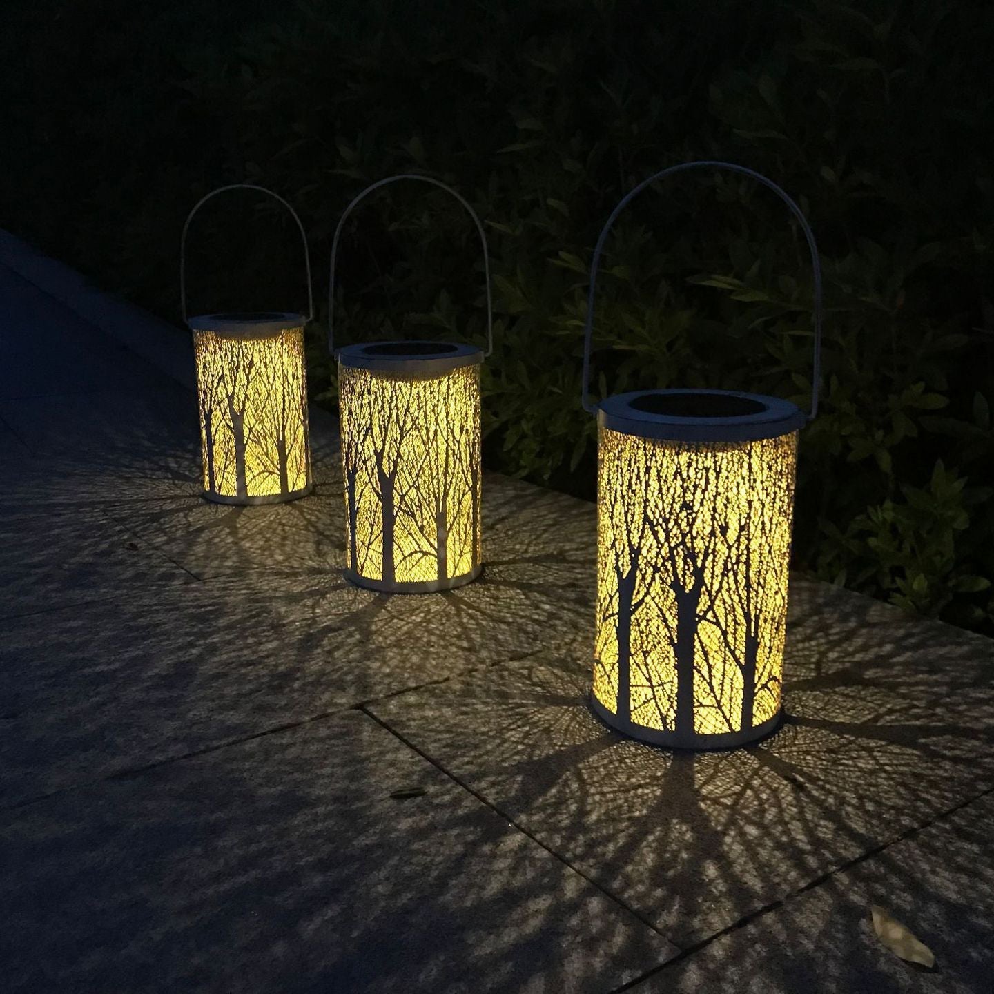 Floroux Art Deco Lampe Solaire | Design Cylindre | Fer & LED | Éclairage de Jardin
