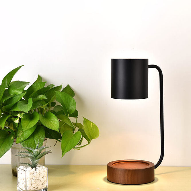 Floroux Lampe de table en bois | Dimmable | Fonction minuterie | Effet de cire | Design moderne
