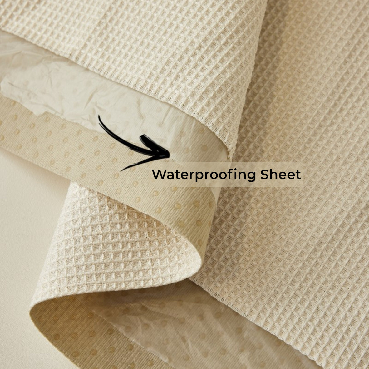 Tissu à motif gaufre Imperméable Antidérapant Couverture de canapé/canapé
