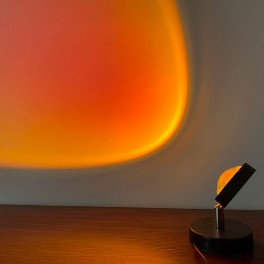 Floroux Rétro lampe de table LED | Effets coucher de soleil | Décoration pour la maison et le bureau